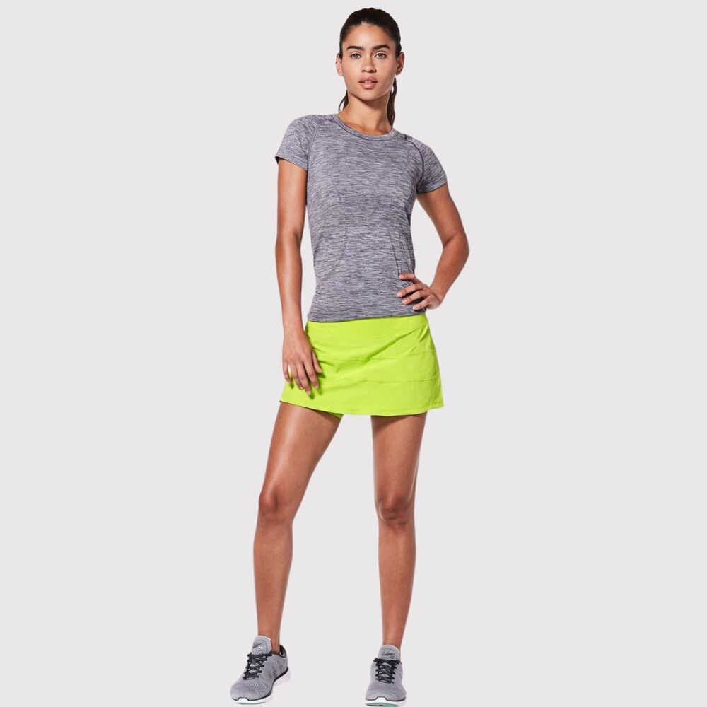 Lululemon Womens Skort Green Pace Rival Mid Rise Swift Mini Skirt Stretch Size 6